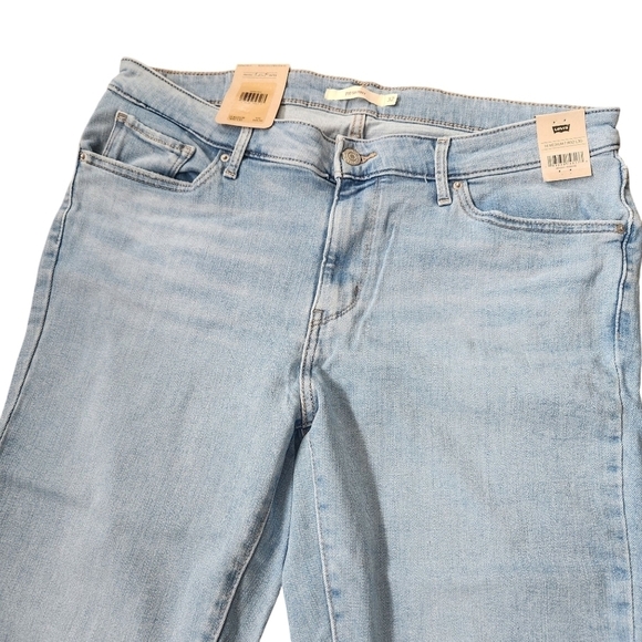 Levi's 711 Skinny Jeans Mid Rise Distressed Ripped Light Wash 32x30 - Picture 2 of 11